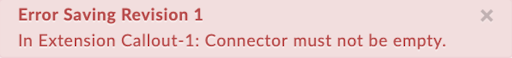 Invalid Connector Instance error message