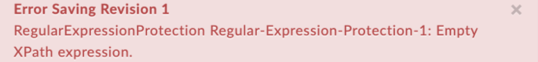 EmptyXPathExpression error text