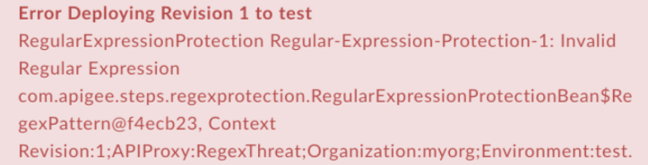 ข้อความแสดงข้อผิดพลาด InvalidRegularExpression