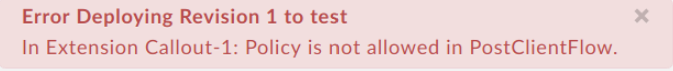 Allow Extensions In Post Client Flow error message