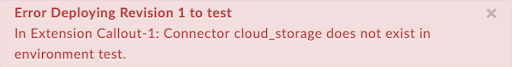 Messaggio di errore L'istanza connettore non esiste