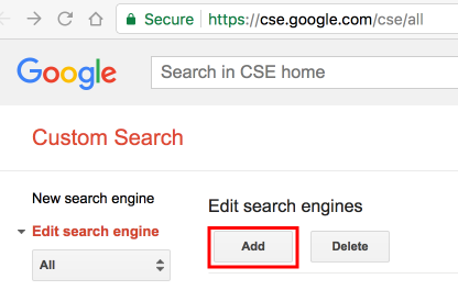 Google 自訂搜尋引擎