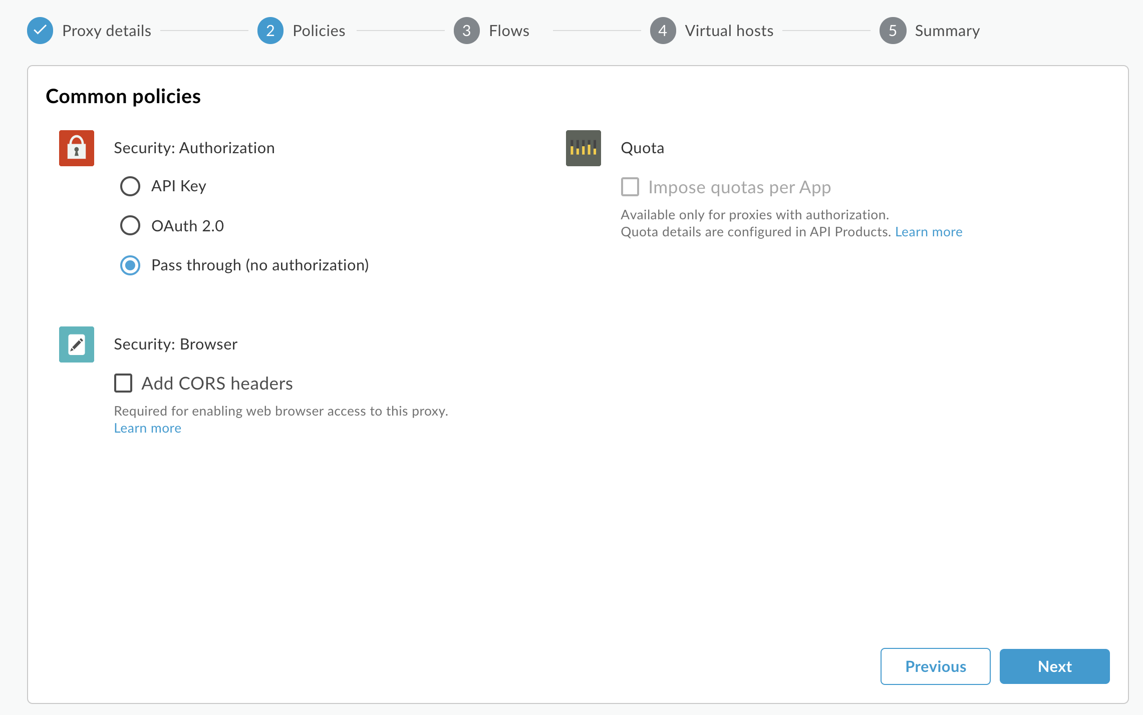 "Stratégie directe (sans autorisation)" sélectionnée sur la page "Règles courantes"