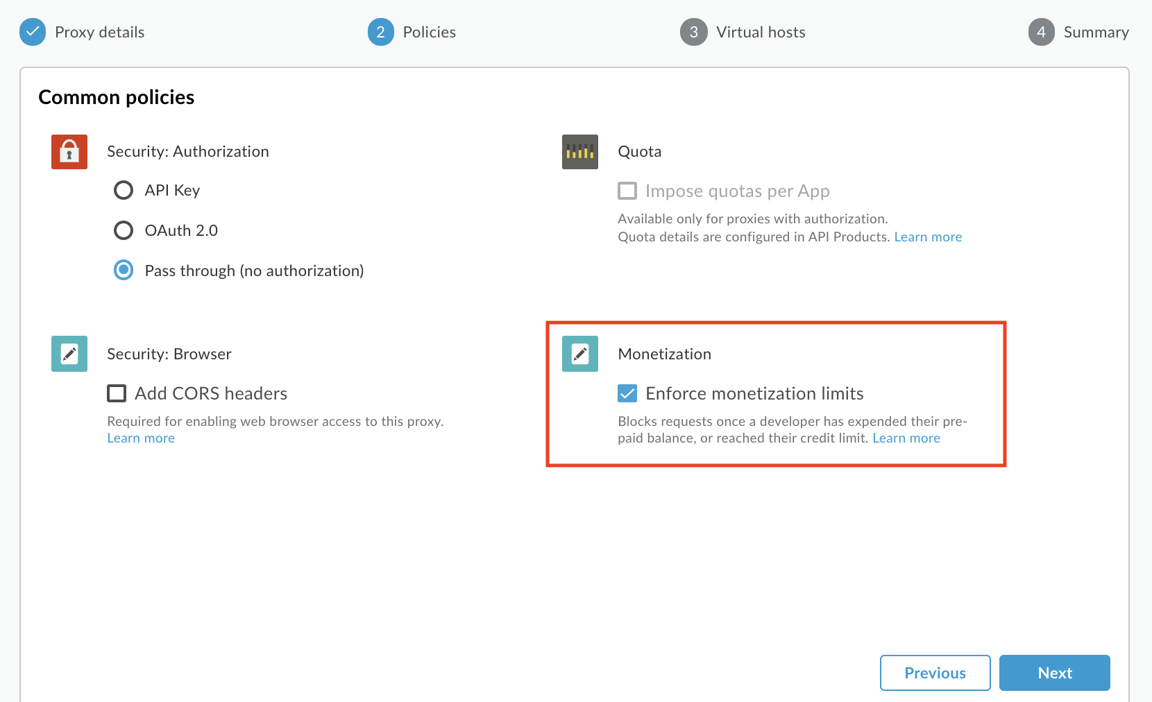 Norme relative al controllo dei limiti di monetizzazione