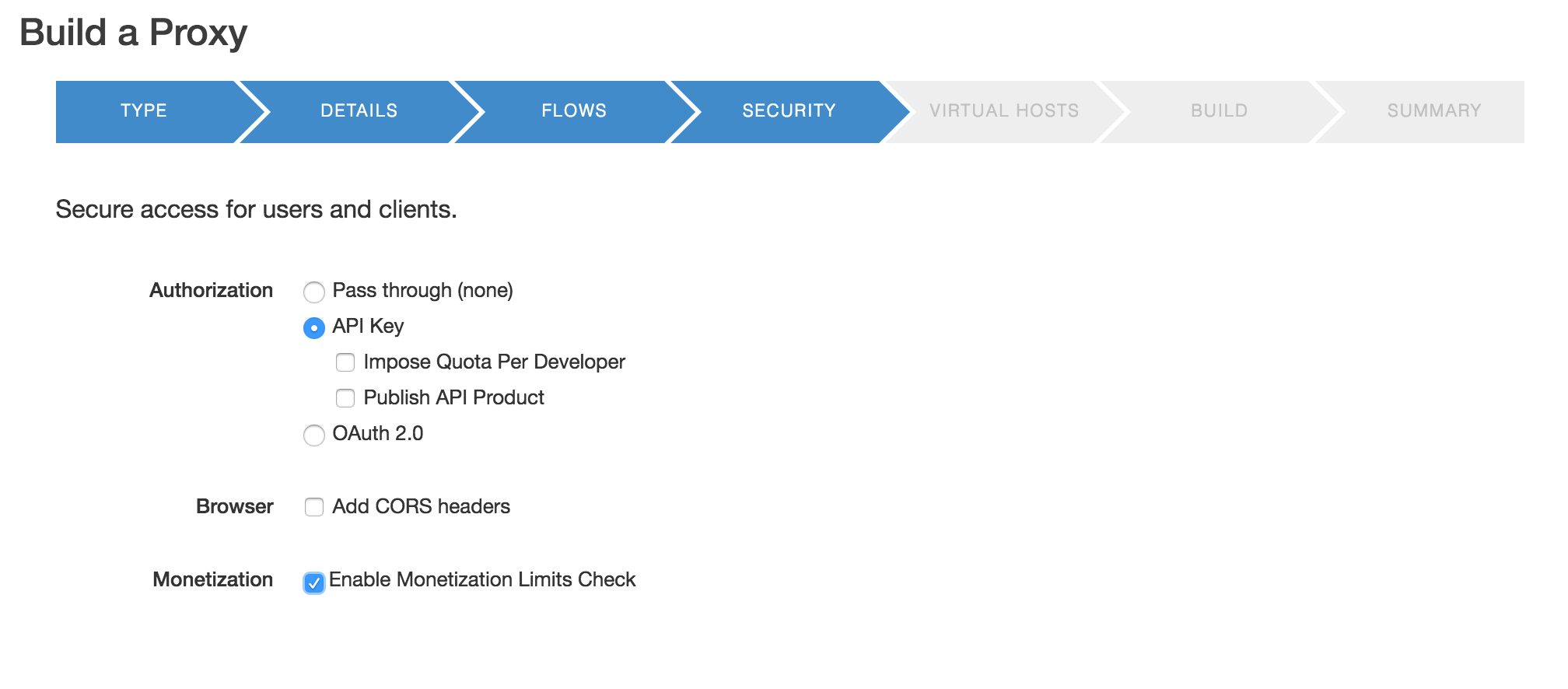 Monetization Limits Check policy