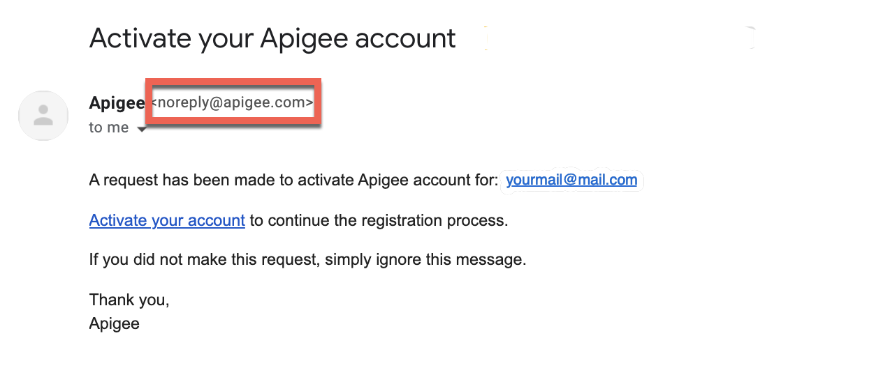 activate account email