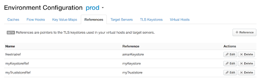 La IU de Edge que muestra una lista de referencias