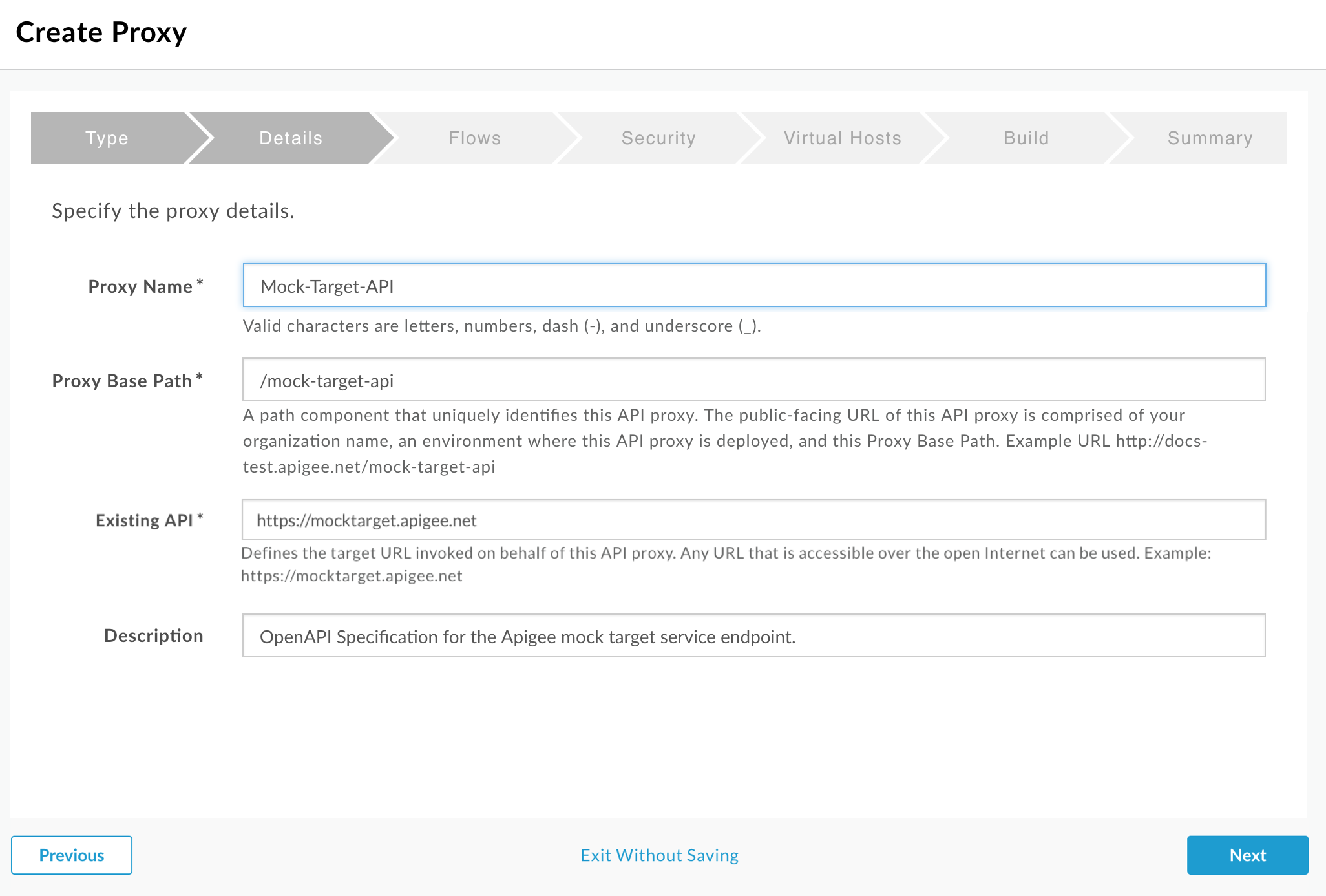 Build a Proxy Details