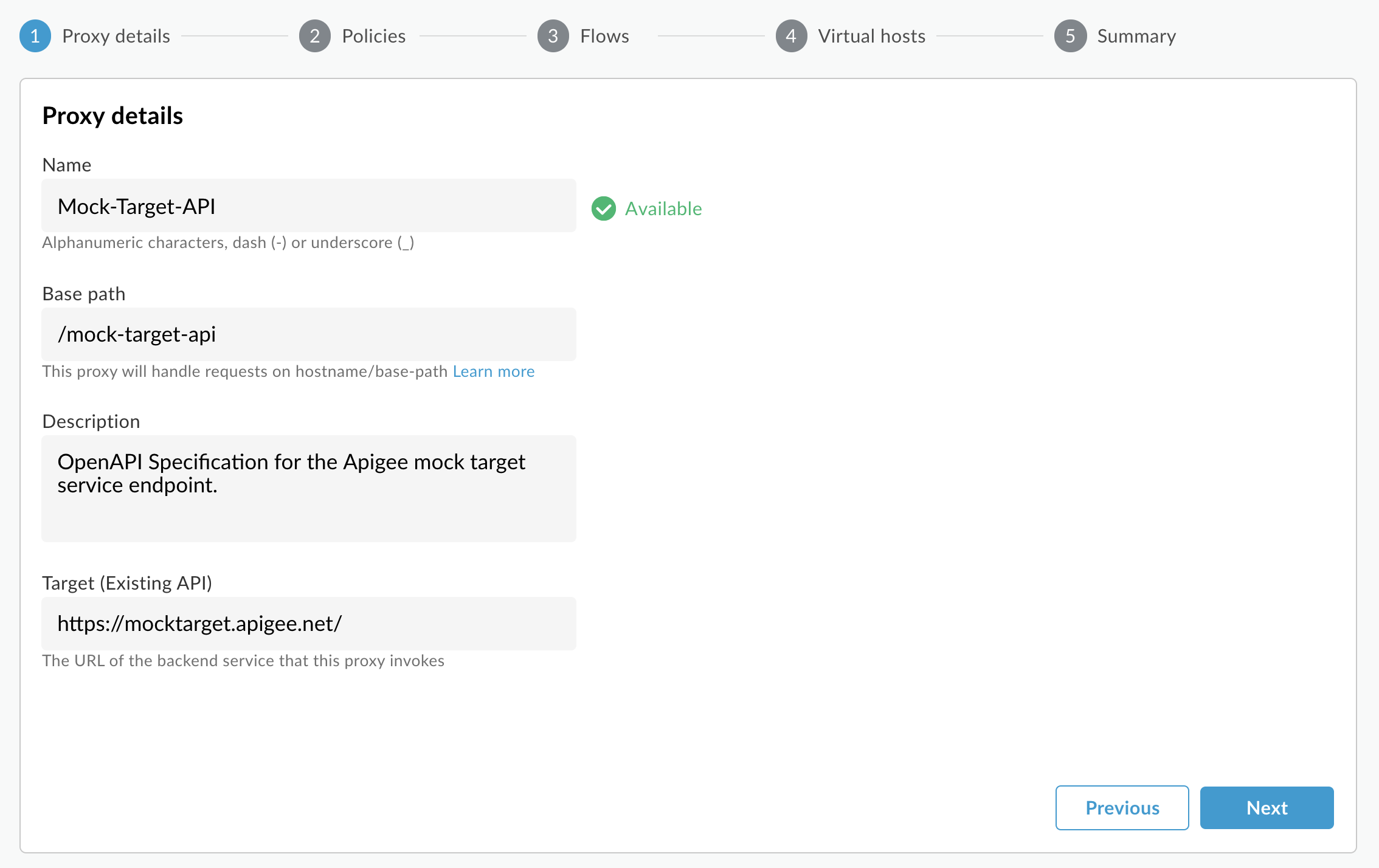 créer un assistant de création de proxy ;