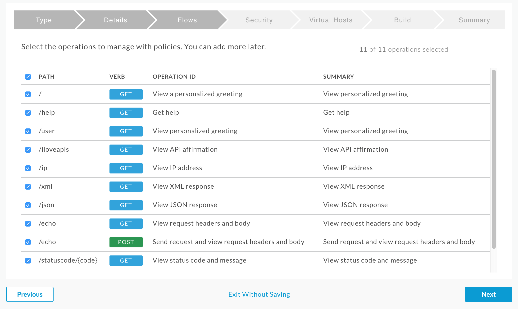 Build a Proxy Flows